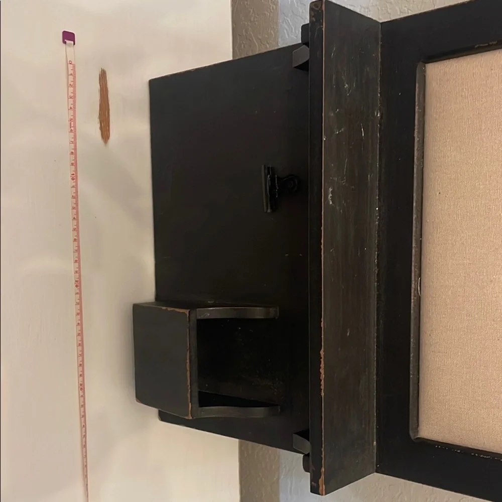 Black Wooden Wall Organizer